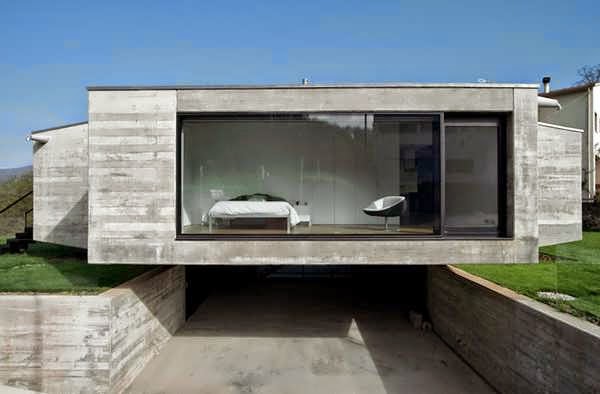 Minimalist House Design With Gray Monochrome on Girona Spain 001 1 - Berbagai Model Rumah Terkini Bergaya Minimalis